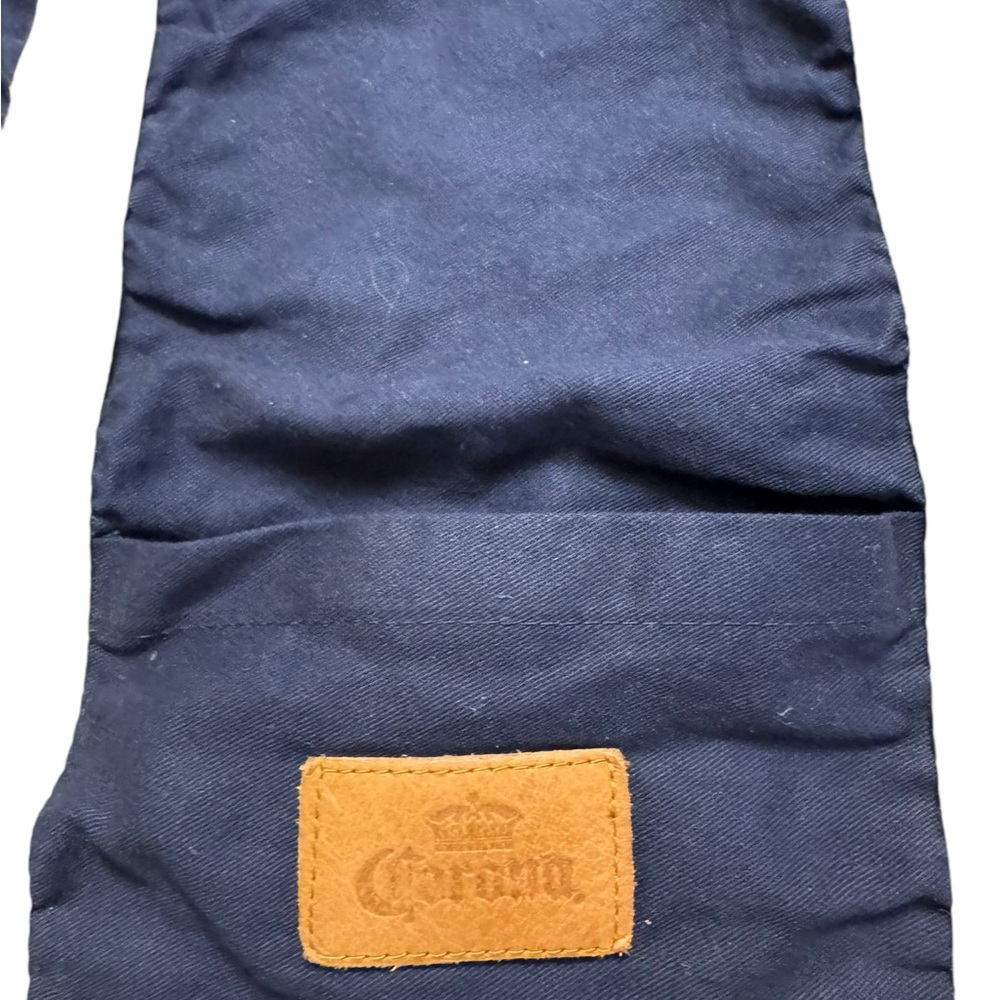Corona cotton tote bag in Navy. Front pocket. GUC - Picture 2 of 2